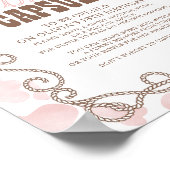 First Rodeo 1st Birthday Pink Time Capsule Sign ポスター (角)