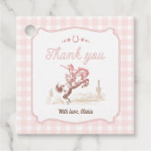 First Rodeo 1st Birthday Pink Western フェイバータグ (正面)