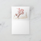 First Rodeo 1st Birthday Western サンキューカード (内部)