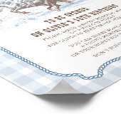 First Rodeo 1st Birthday Western Time Capsule Sign ポスター (角)