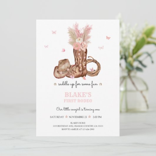First Rodeo Birthday 招待状 (スタンド正面)