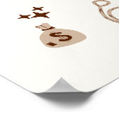 First Rodeo Birthday Girl, Fun Cowgirl Birthday ポスター (角)