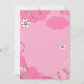 First Rodeo Birthday Girl Pink and white 招待状 (裏面)