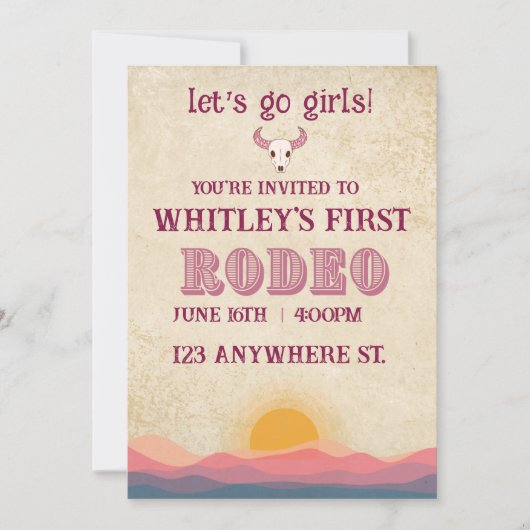 first rodeo birthday invitation シーズンカード (正面)