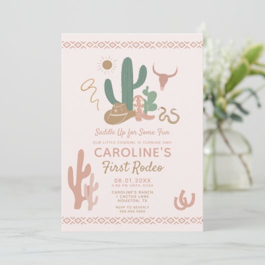 First Rodeo Birthday Invitation 招待状 (スタンド正面)