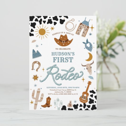 First Rodeo Birthday Invitation 招待状 (スタンド正面)