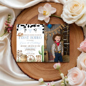 First Rodeo Birthday Invitation with Photo 招待状