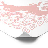 First Rodeo Birthday Party Welcome Sign - Pink Wes ポスター (角)