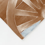 First Rodeo Birthday Rustic Monthly Photo Sign フリースブランケット (角)