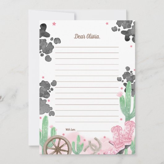 First Rodeo Boho Wild West Time Capsule Cards 招待状 (正面)