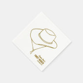 First Rodeo Brown Cowboy Hat Simple 1st Birthday スタンダードカクテルナプキン (角)