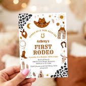 First Rodeo Cowbow Western 1st Birthday Invitation 招待状