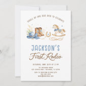 First Rodeo Cowboy 1st Birthday Invitation 招待状 (正面)
