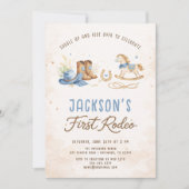First Rodeo Cowboy 1st Birthday Invitation 招待状 (正面)