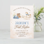 First Rodeo Cowboy 1st Birthday Invitation 招待状 (スタンド正面)