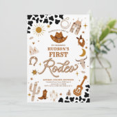 First Rodeo Cowboy Birthday Invitation 招待状 (スタンド正面)