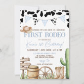 First Rodeo Cowboy Birthday Invitation 招待状 (正面)