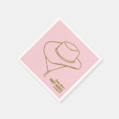 First Rodeo Cowboy Hat Pink 1st Birthday スタンダードカクテルナプキン (角)
