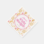 First Rodeo Cowgirl Pink 1st Birthday Party Napkin スタンダードカクテルナプキン (角)