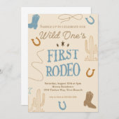 First Rodeo First Birthday Partyへの招待 招待状 (正面/裏面)