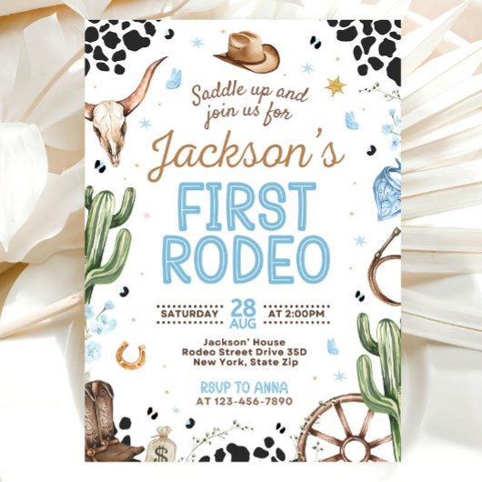 First Rodeo Invitation, My 1st Rodeo Invitation 招待状