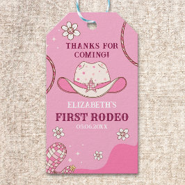 First Rodeo Party Girl in Pink and White ギフトタグ