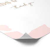 First Rodeo Pink Cowgirl Birthday Tabletop Sign ポスター (角)