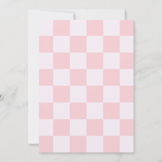 First Rodeo Pink Cowgirl First Birthday  招待状 (裏面)