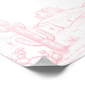 First Rodeo Pink Desert 1st Birthday Welcome ポスター (角)