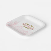 First Rodeo Pink Desert Cowgirl 1st Birthday Party ペーパープレート (傾斜あり)