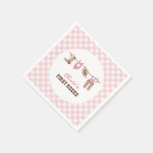 First Rodeo Pink Western Cowboy誕生日 スタンダードカクテルナプキン (角)