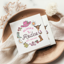 First Rodeo Pink Western Cowboy誕生日