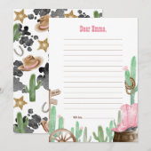 First Rodeo Pink Wild West Time Capsule Cards 招待状 (正面/裏面)