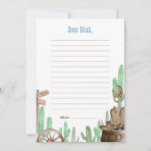 First Rodeo Pink Wild West Time Capsule Cards 招待状 (正面)