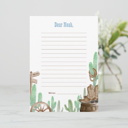 First Rodeo Pink Wild West Time Capsule Cards 招待状 (スタンド正面)