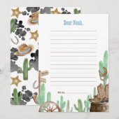 First Rodeo Pink Wild West Time Capsule Cards 招待状 (正面/裏面)