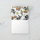 First Rodeo Rustic Wild West Thank You サンキューカード (内部)