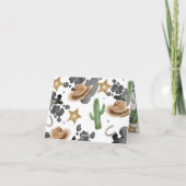 First Rodeo Rustic Wild West Thank You サンキューカード (裏面)