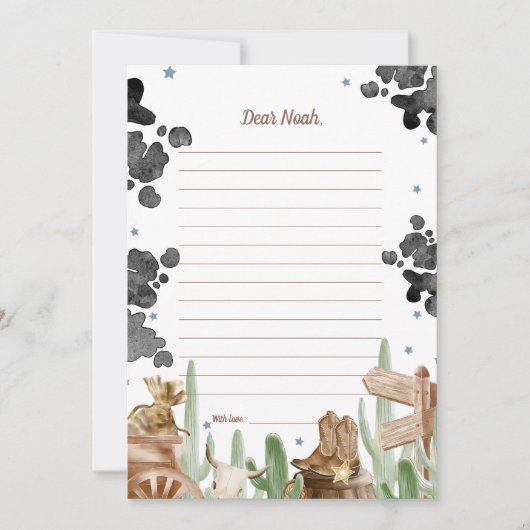 First Rodeo Rustic Wild West Time Capsule Cards 招待状 (正面)