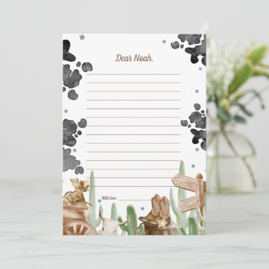 First Rodeo Rustic Wild West Time Capsule Cards 招待状 (スタンド正面)