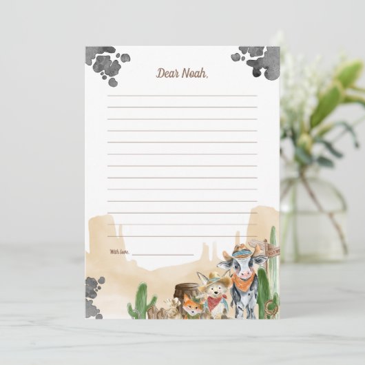 First Rodeo Rustic Wild West Time Capsule Cards 招待状 (スタンド正面)