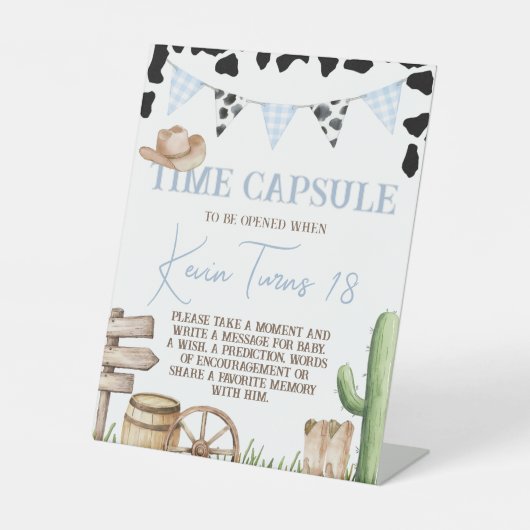 First Rodeo Time Capsule Sign 台座サイン (正面)