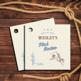 First Rodeo Western 1st Birthday Thank You フェイバータグ