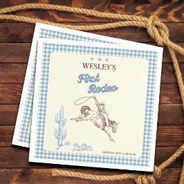 First Rodeo Western Boy 1st Birthday Paper Napkin スタンダードカクテルナプキン