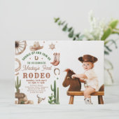 First Rodeo Western Cowboy 1st Birthday Invitation 招待状 (スタンド正面)