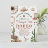 First Rodeo Western Cowboy 1st Birthday Invitation 招待状 (スタンド正面)