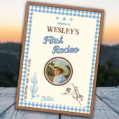 First Rodeo Wild West 1st Birthday Welcome Poster ポスター