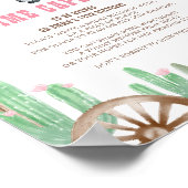 First Rodeo Wild West Baby Cow Time Capsule Sign ポスター (角)