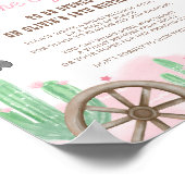 First Rodeo Wild West Boho Time Capsule Sign ポスター (角)