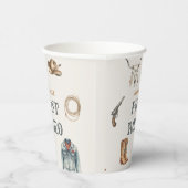 First Rodeo Wild West Cowboy Blue Birthday 紙コップ (右)